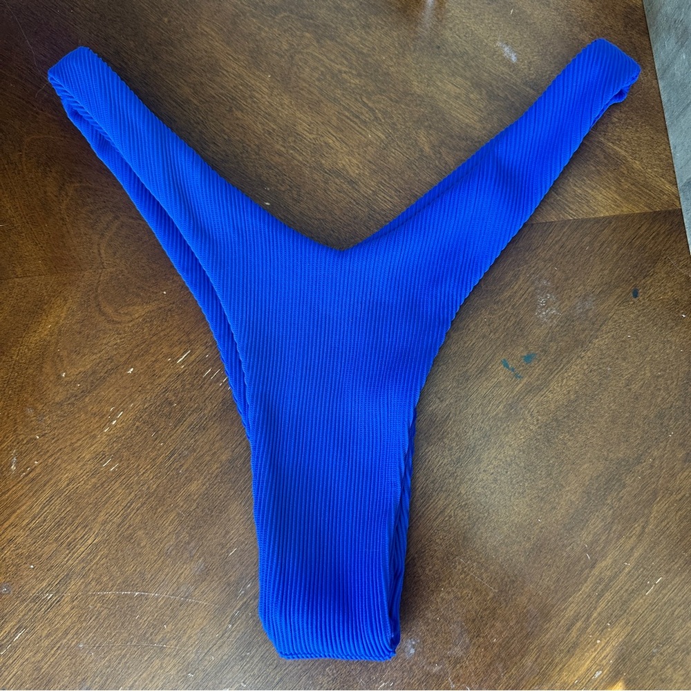 Kulani Kinis Blue Ribbed Bikini Bottom